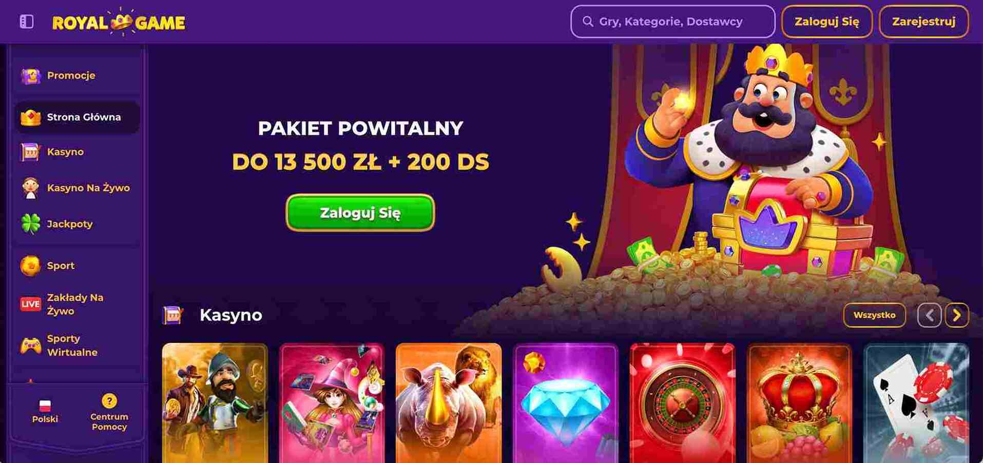 Strona główna kasyna Royalgame