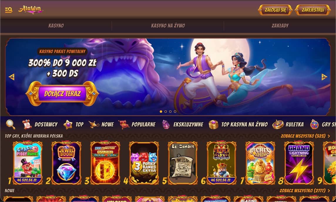 Strona główna kasyna Alawin