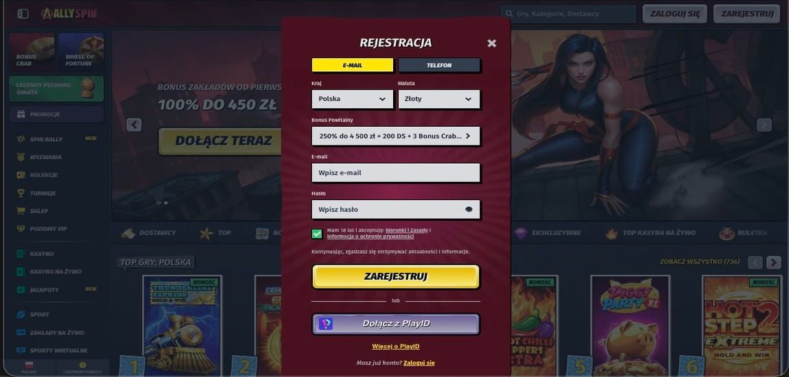 Formularz rejestracyjny