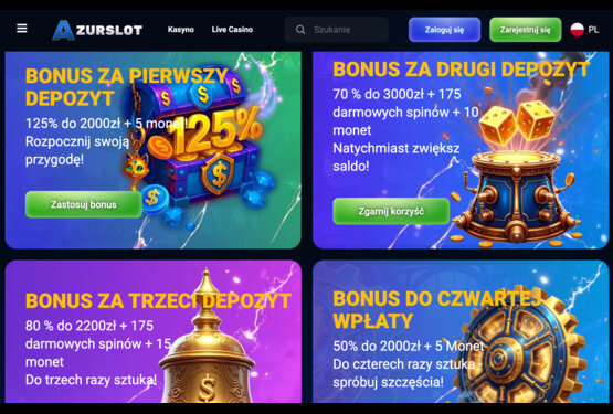 AzurSlot kasyno bonusy