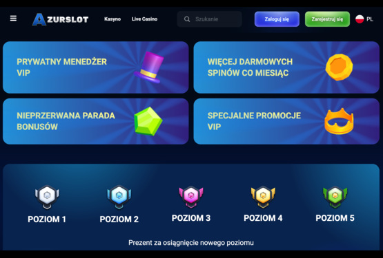 AzurSlot kasyno VIP
