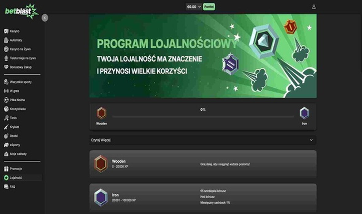 BetBlast kasyno VIP