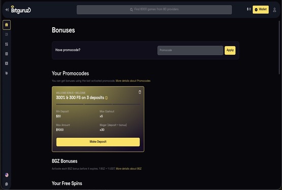 Bitguruz kasyno bonusy