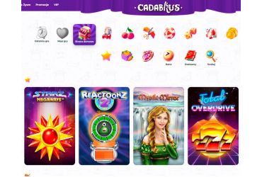 Cadabrus Casino - lista gier kasynowych