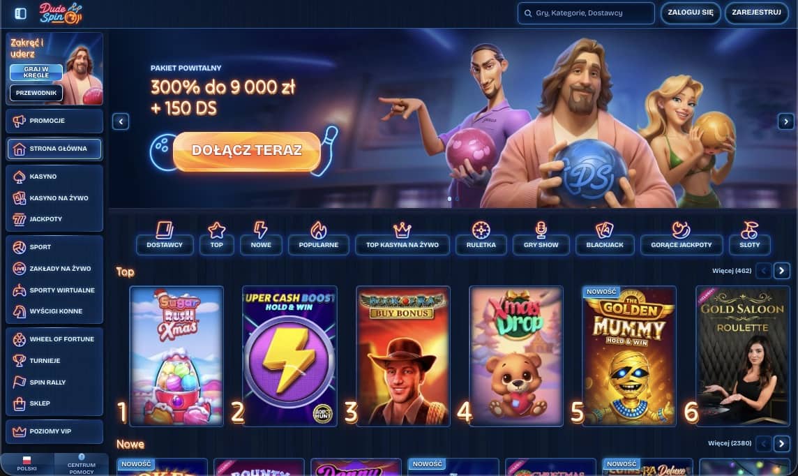 Strona główna kasyna DudeSpin