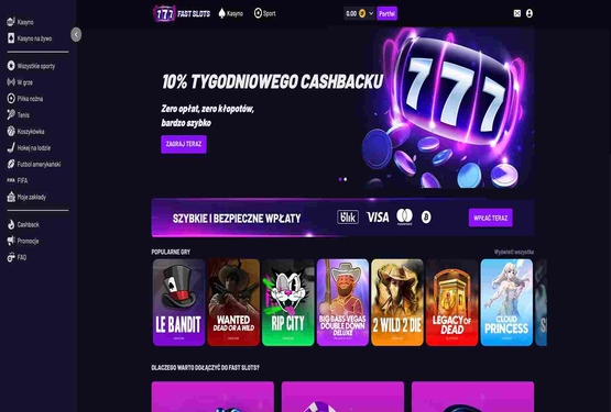 Strona główna kasyna Fast Slots