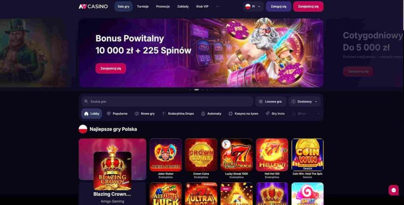 Strona gł&oacute;wna NV Casino 