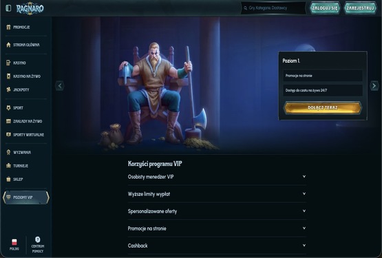Ragnaro kasyno VIP