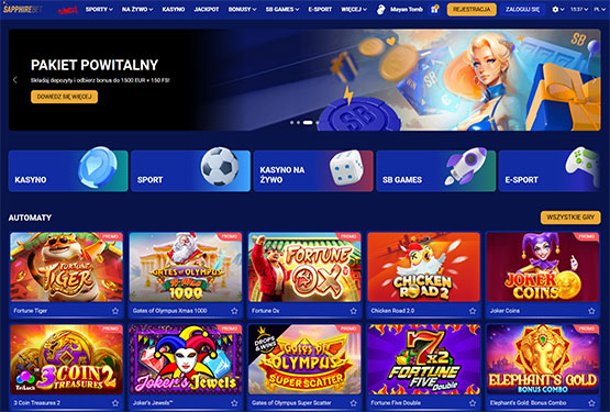 Strona główna kasyna SapphireBet