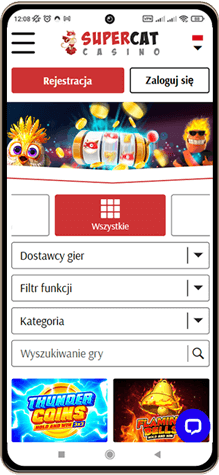 SuperCat kasyno wersja mobilna