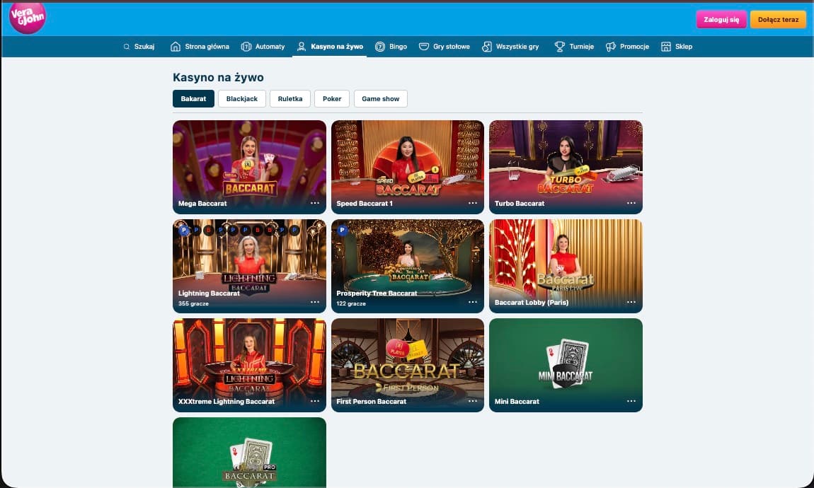 Vera&John gry kasynowe