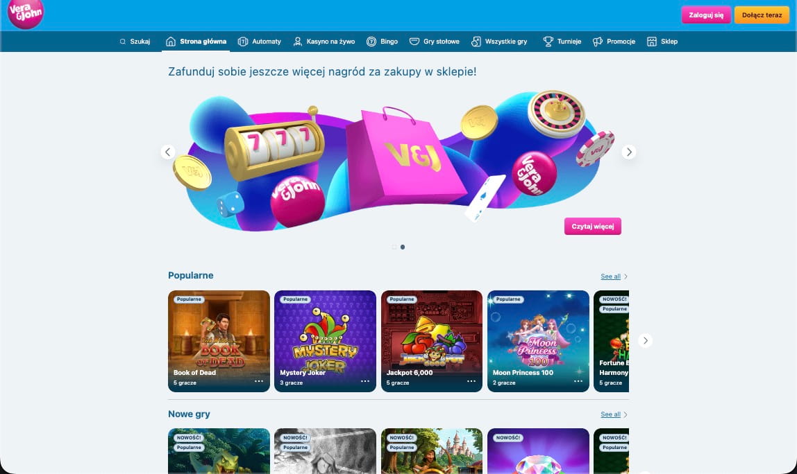 Strona gł&oacute;wna kasyna SpinDragons