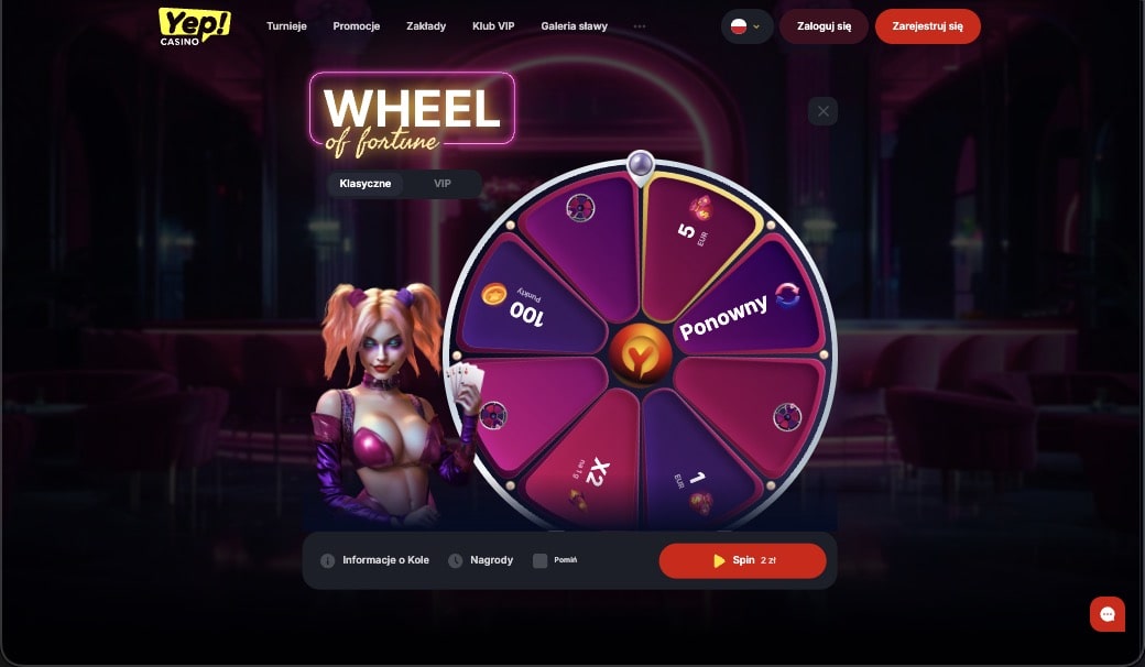 Yep Casino Koło fortuny