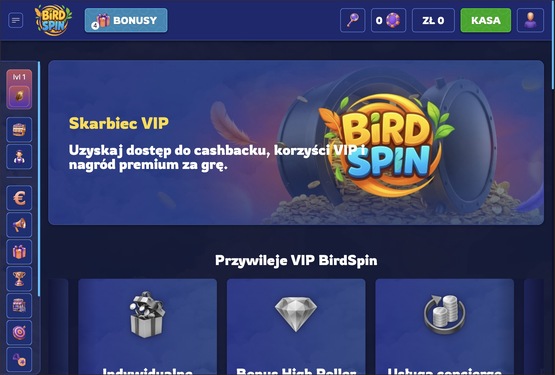 Program poleceń Birdspin
