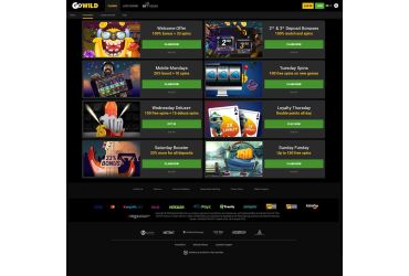 Go Wild casino - Promocje - Kasynos.Online