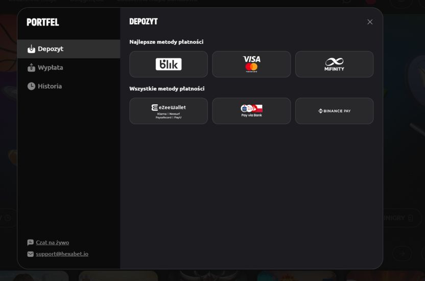 Zrzut ekranu z procesu rejestracji w kasynie Hexabet - krok 3