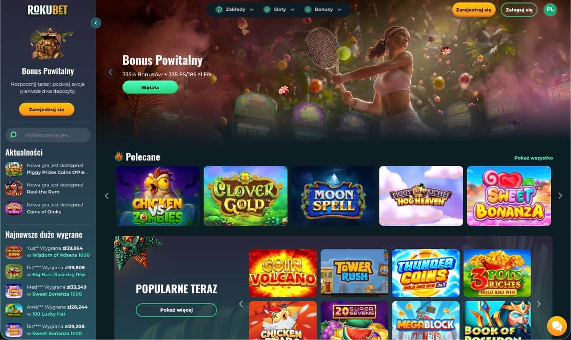 Rokubet gł&oacute;wna kasyna