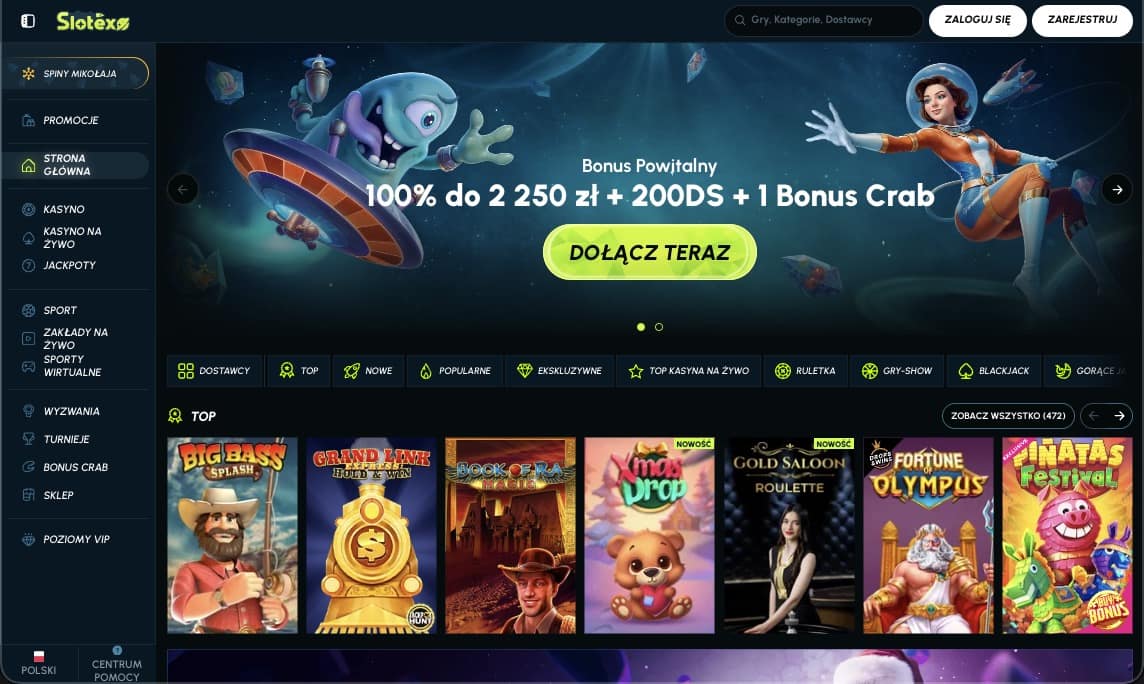 Strona główna kasyna Slotexo