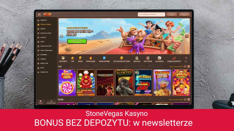 StoneVegas Casino na ekranie komputera