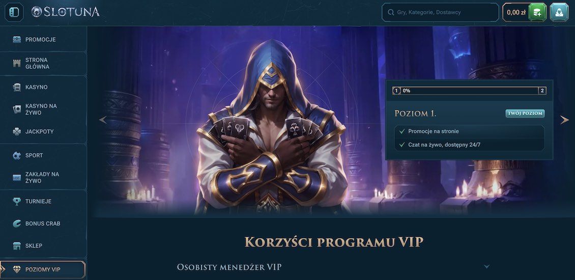 Program VIP w kasynie Slotuna