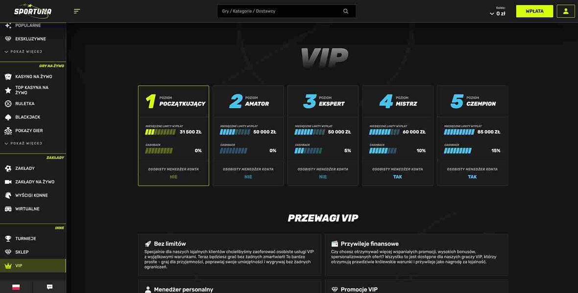 Sportuna kasyno VIP