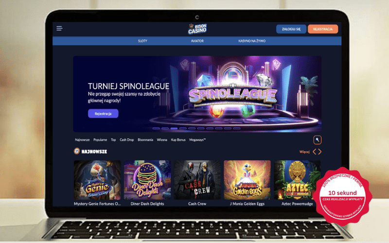 Strona główna Bison Casino Bison na ekranie komputera