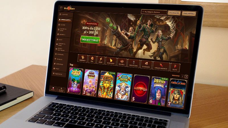 Strona główna Wild Robin Casino na ekranie komputera