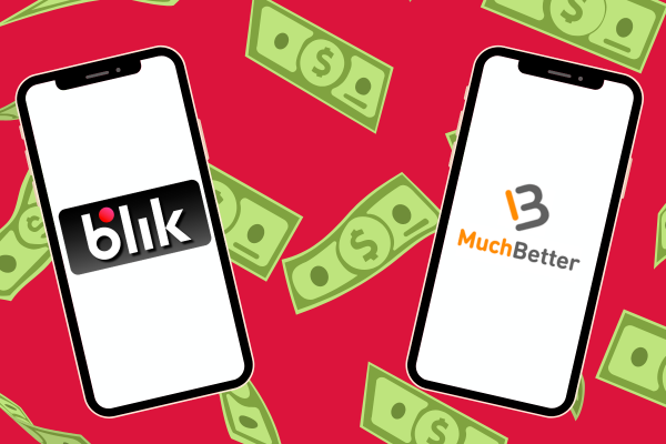 Telefony z logo BLIK i MiFinity