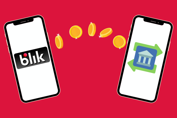 Telefony z logo BLIK i bankowym