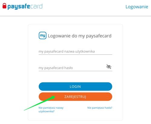 logowanie paysafecard