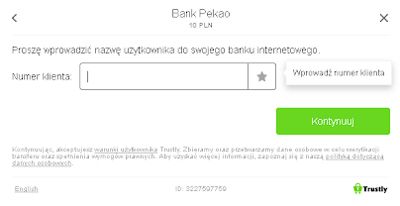 trustly dla przykładu Bank Pekao