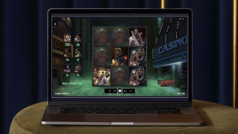 Lost Vegas Zombie Scratch Game na ekranie komputera