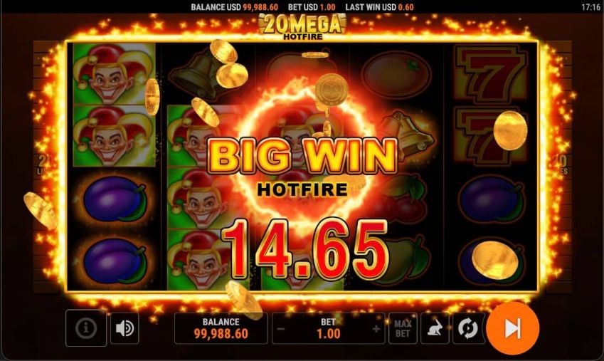 Symbol Wild w slocie 20 Mega Hotfire