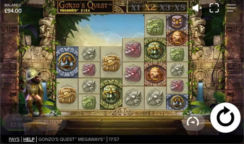 Funkcja Multiplier w slocie Gonzo's Quest Megaways