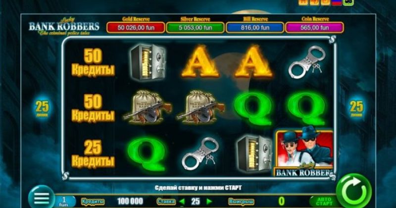Zagraj teraz w Lucky Bank Robbers od Belatry za darmo | Kasynos Online