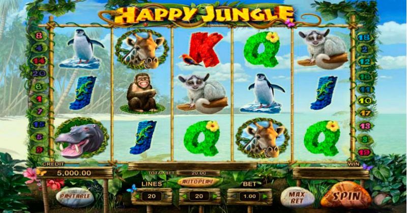 Zagraj teraz w Happy Jungle automat online od Playson za darmo | Kasynos Online