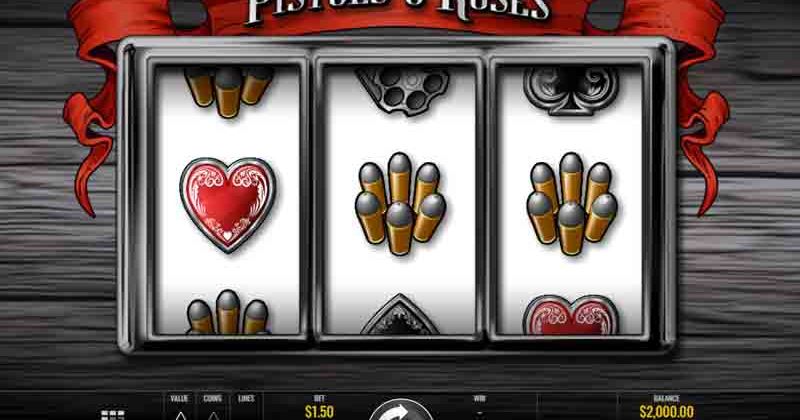 Zagraj teraz w Pistols and Roses automat online od Rival Gaming za darmo | Kasynos Online